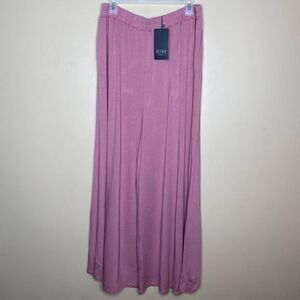 NWT REFKA Basic‎ Women's Pantolon Wide Leg Mauve Pink Stretch Pants Size 14